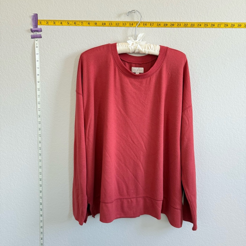 Lucky Brand Womens Pullover Tandoori Spice Crewneck Long Sleeve Sweater XL - Picture 2 of 13